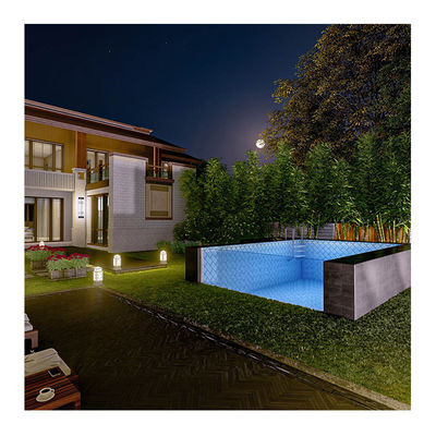 Lucite Acrílico acima do solo Container modular casa piscina com parede transparente design de janela