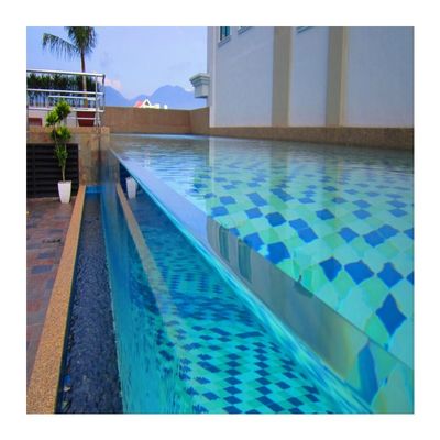 Infinity Pool Fibra de vidro Lap Pool Intex Piscina de poliéster azul cristal