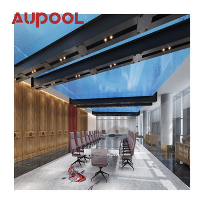 Painel acrílico fundido dois anéis PVC azul transparente grande piscina inflável para adultos exterior