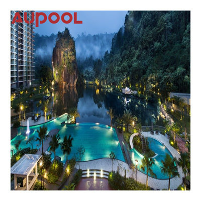 Painel acrílico fundido dois anéis PVC azul transparente grande piscina inflável para adultos exterior
