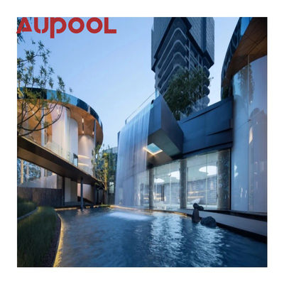 Painel acrílico fundido de espessura de 30 mm-950 mm para piscina exterior Cascata de cascata