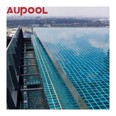Painel acrílico fundido de espessura de 30 mm-950 mm para piscina exterior Cascata de cascata