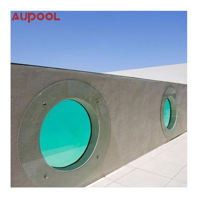 Piscina de aço pré-fabricada com estrutura metálica montada com filtro de areia e acrílico transparente