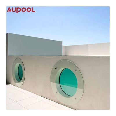 Piscina de aço pré-fabricada com estrutura metálica montada com filtro de areia e acrílico transparente