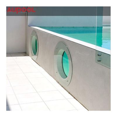 Piscina de aço pré-fabricada com estrutura metálica montada com filtro de areia e acrílico transparente