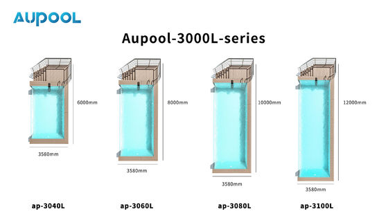 Piscina exterior acrílica com fácil instalação e estrutura de aço inoxidável