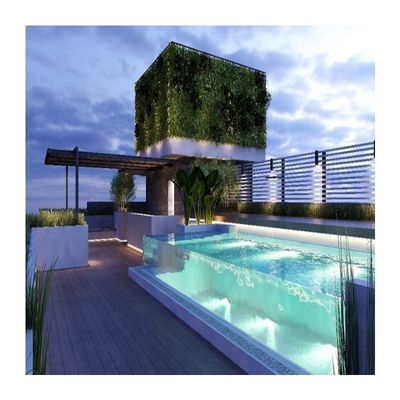 Painel de vidro PMMA plexi infinito para piscina acrílica grande transparente 0,32 FT