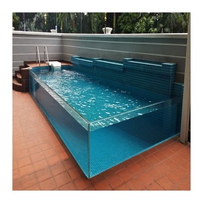 Painel de vidro PMMA plexi infinito para piscina acrílica grande transparente 0,32 FT