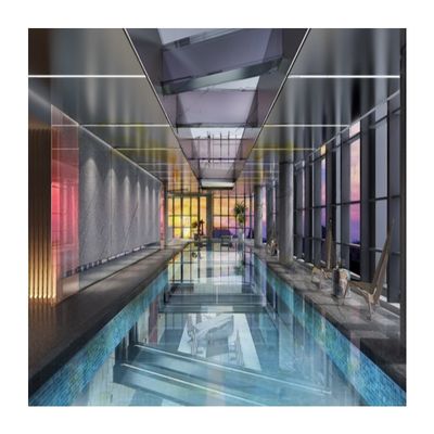 Painel de vidro PMMA plexi infinito para piscina acrílica grande transparente 0,32 FT