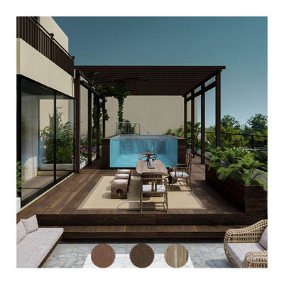 Solução de vida ao ar livre pré-fabricada Vila de madeira com piscina acrílica na Índia