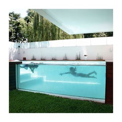 Piscina pré-fabricada exterior Grande piscina de vidro acrílico transparente para espaços subterrâneos