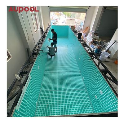 Serviço de corte Estrutura de aço Piscina pré-fabricada com janela acrílica de 100 mm da AUPOOL OEM