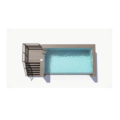 Serviço de corte Estrutura de aço Piscina pré-fabricada com janela acrílica de 100 mm da AUPOOL OEM