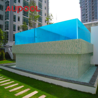 Paredes de vidro de piscina acrílica transparente de 100 mm de espessura Folhas de plexiglás de piscina