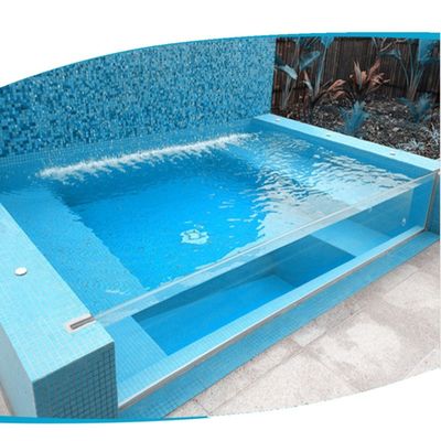 Fácil instalar uma cachoeira para mini cortina de água acrílica na paisagem da piscina
