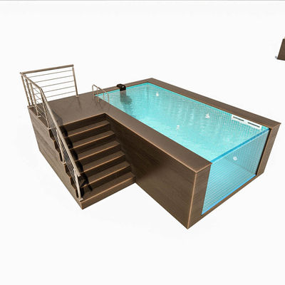 AP-2000 Piscina pré-fabricada para natação acima do solo em contêineres de transporte de 20 ft 40 ft