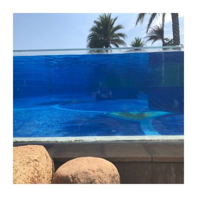 Painéis de vidro acrílico transparente de 50 mm de espessura para piscinas Densidade 1,20 g/cm3 e durável