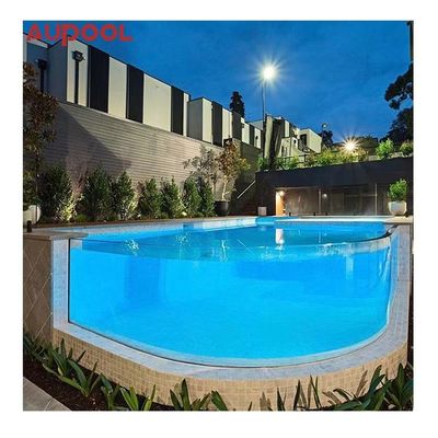 Contêiner moderno pré-fabricado para piscinas com material transparente