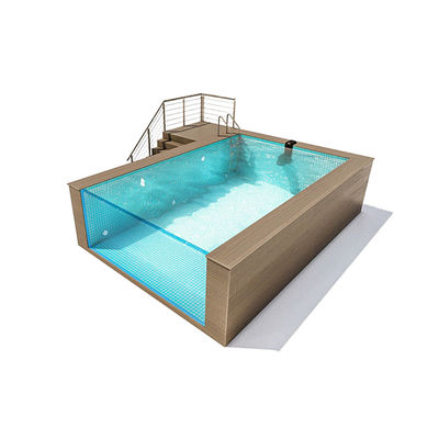 Alta transmissão de luz portátil habitação modular de transporte de contêineres piscina para jardim