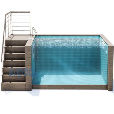 Fácil de instalar Piscina pré-fabricada 30 anos Não amarelo Luxo Flat Pack pátio traseiro