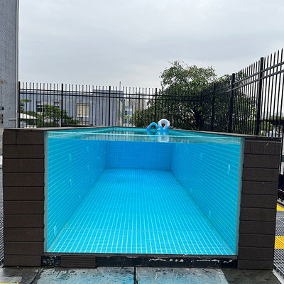 Alta transmissão de luz de cores personalizadas Piscina acrílica pré-fabricada com janela de painel transparente