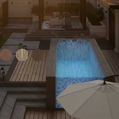 Material acrílico lucido acima do solo piscina com janela da piscina e design infinito