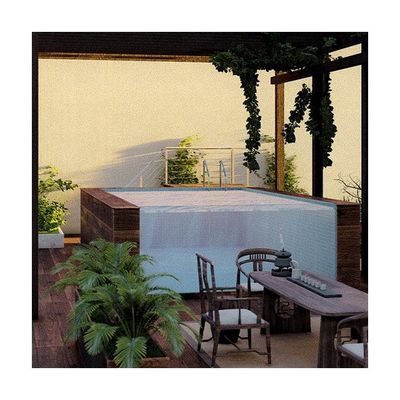 Piscina pré-fabricada com janela de painel acrílico transparente e estrutura principal de aço inoxidável