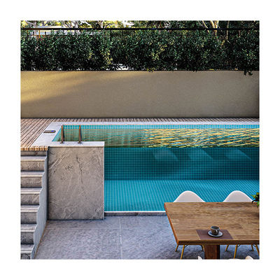 AUPOOL Piscina pré-fabricada Janela de painel acrílico e contra-corrente com bomba Fliter