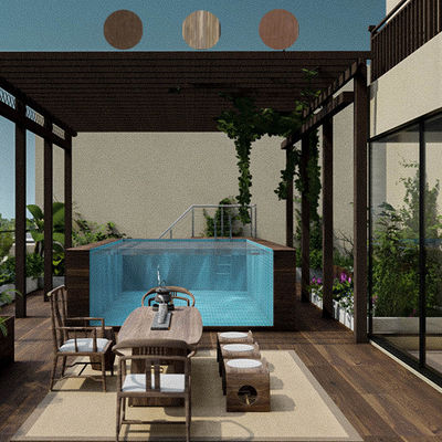 Hotel Piscina pré-fabricada com bomba Fliter e acessórios ao ar livre acima do solo