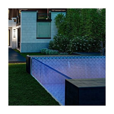Piscina pré-fabricada de função infinita com janela de painel acrílico e construção de aço inoxidável