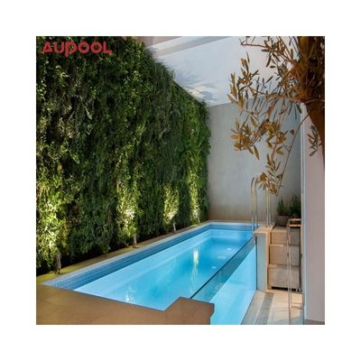 Fácil de instalar piscina de contêineres infinitos Spa de natação com material de janela acrílica PMMA Lucite