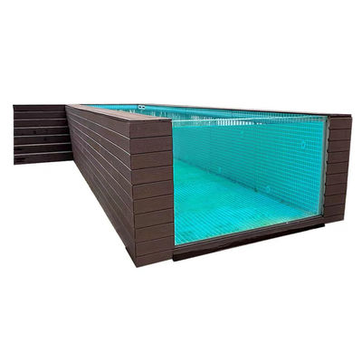 Piscinas de natação exterior com estrutura metálica de fibra de vidro Piscina interna com material acrílico