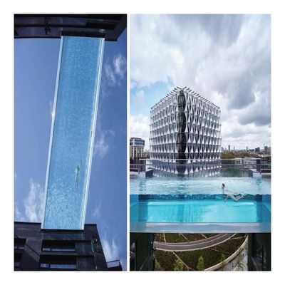 Villa acrílica piscina de 6 pés Balboa profunda controlada rectangular acima do solo piscina