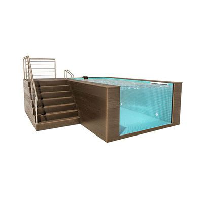 Janela de piscina clara no chão piscina de plástico para design de piscina personalizado no quintal