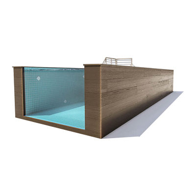 Moldeamento de piscinas de vidro acima do solo Clorinador de sal para piscinas externas personalizadas