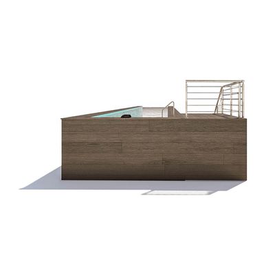 Estrutura de aço de chapa composta FRP Painéis laterais acrílicos opcionais para parque aquático de piscina