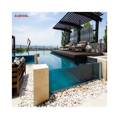 Portão de guarda de vidro deslizante Custom Pool Moldura acrílica com painel transparente congelado