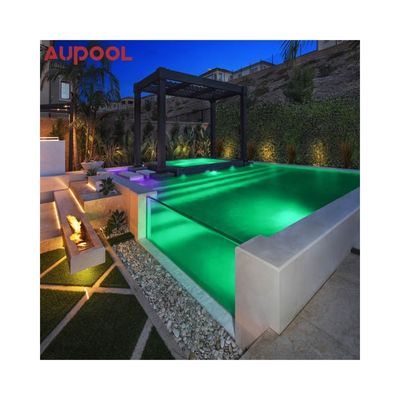 Portão de guarda de vidro deslizante Custom Pool Moldura acrílica com painel transparente congelado