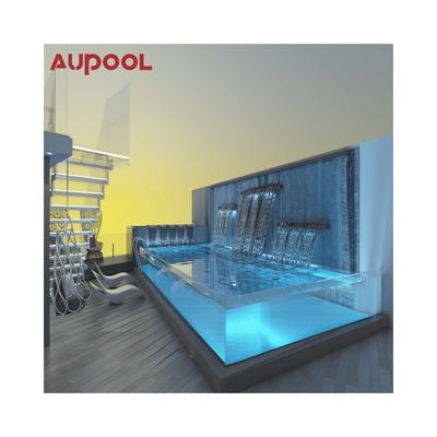 Portão de guarda de vidro deslizante Custom Pool Moldura acrílica com painel transparente congelado