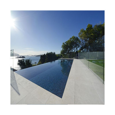 Piscina acrílica AUPOOL Jardim Área de Natação Infinita Spa de Natação Longa com cobertura e aquecedor