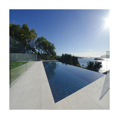 Piscina acrílica AUPOOL Jardim Área de Natação Infinita Spa de Natação Longa com cobertura e aquecedor