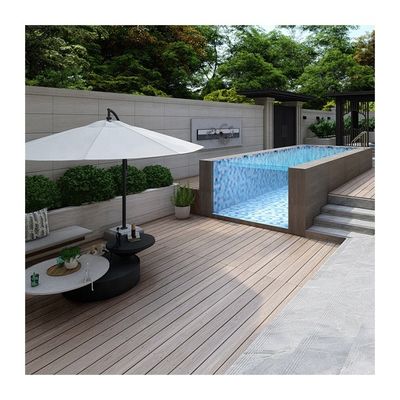 Cor de café de placas de madeira e plástico acima do solo piscinas de luxo para aldeias de férias