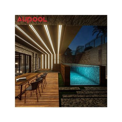 Cor de café de placas de madeira e plástico acima do solo piscinas de luxo para aldeias de férias