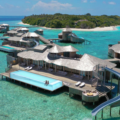 Piscina modular de fibra de vidro transparente e personalizável acima do solo para o Trendy Island Resort Villa