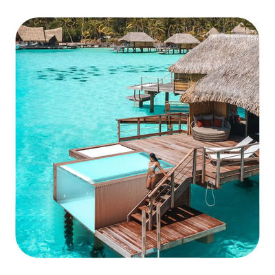 Resort Villa Hotel piscina com janela pré-fabricada modular e espessura de 100 mm