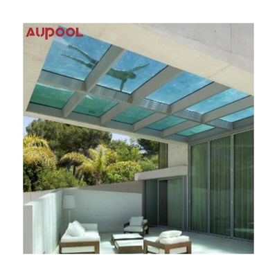 A demanda do cliente é personalizada piscina acima do solo com fibra de vidro plástico acrílico