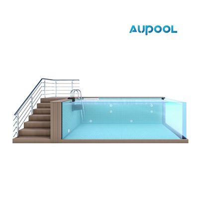 Painel acrílico personalizado Espessura de fibra de carbono vidro pátio traseiro piscina subterrânea