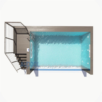 Flitter Pump Incluído Vidro Acrílico Claros Piscina Prefabricada Para Desportos Familiares