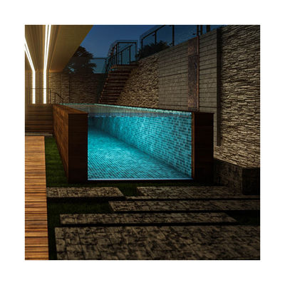 Piscina de contêiner personalizada com casa de chuveiro e spa de janela Alta transmissão de luz 93%