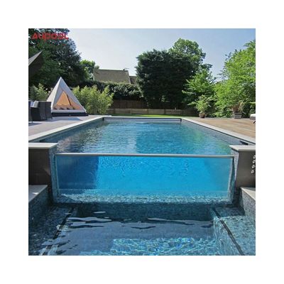 Folha de mergulho de vidro plexiglás fundido de janela acrílica transparente para mini piscina da AUPOOL